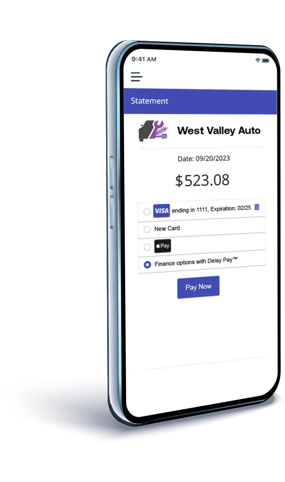 An image of a phone screen with payment options